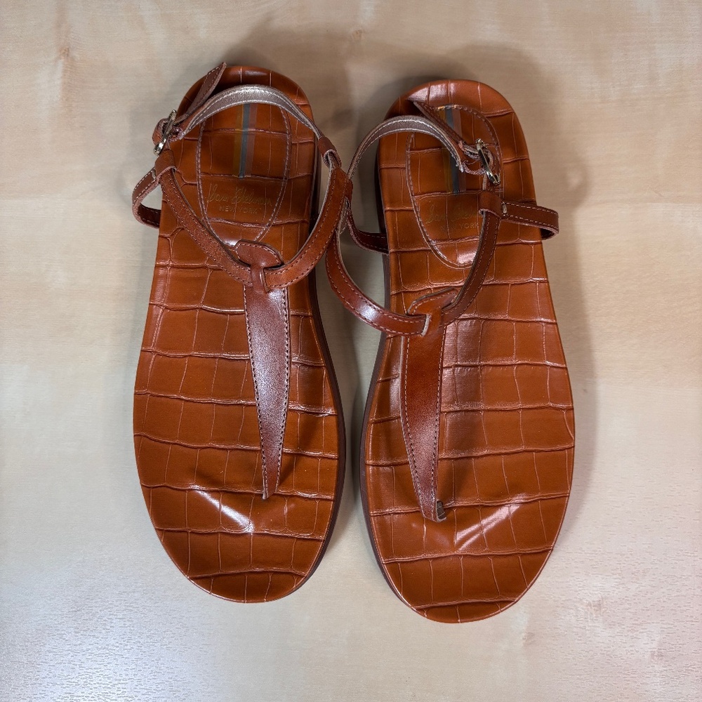 Sam Edelman Naomi Leather T-Strap Sandals - Women's Size 6.5